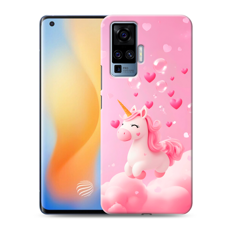 Силиконовый противоударный чехол на Vivo X50 Pro с принтом Единорог Силиконовый противоударный чехол на Vivo X50 Pro с принтом Единорог