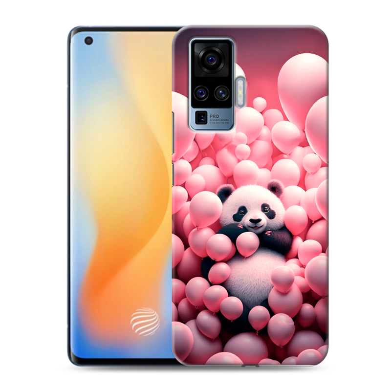 Силиконовый противоударный чехол на Vivo X50 Pro с принтом Панда Силиконовый противоударный чехол на Vivo X50 Pro с принтом Панда