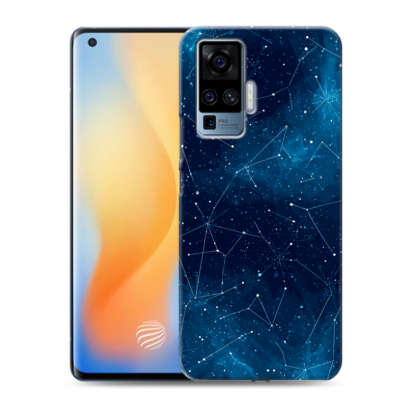 Силиконовый противоударный чехол на Vivo X50 Pro с принтом Космос звезды Силиконовый противоударный чехол на Vivo X50 Pro с принтом Космос звезды