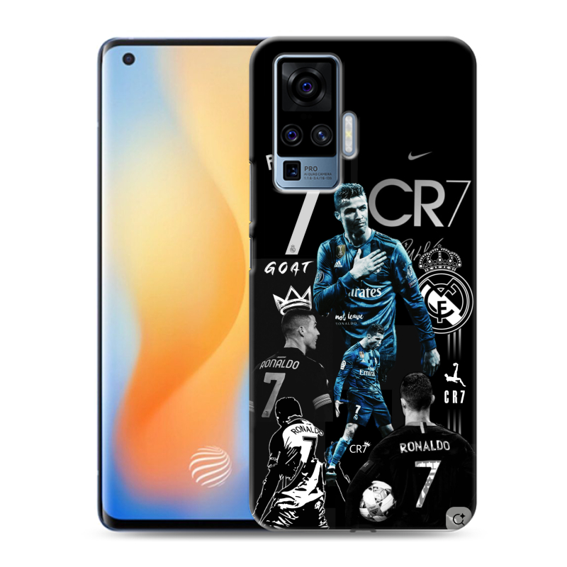 Силиконовый противоударный чехол на Vivo X50 Pro с принтом Реал Роналдо Силиконовый противоударный чехол на Vivo X50 Pro с принтом Реал Роналдо
