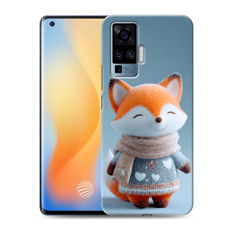 Пластиковый чехол на Vivo X50 Pro с принтом Лиса Пластиковый чехол на Vivo X50 Pro с принтом Лиса