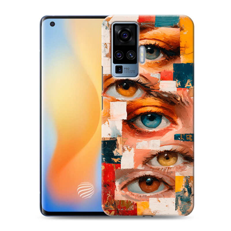 Силиконовый противоударный чехол на Vivo X50 Pro с принтом Модный принт Силиконовый противоударный чехол на Vivo X50 Pro с принтом Модный принт