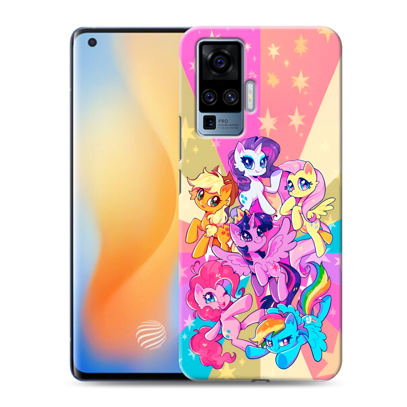 Силиконовый чехол на Vivo X50 Pro с принтом My little pony Дружба чудо Силиконовый чехол на Vivo X50 Pro с принтом My little pony Дружба чудо