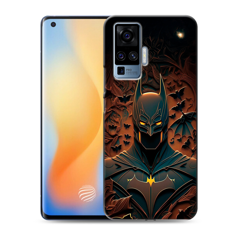 Силиконовый противоударный чехол на Vivo X50 Pro с принтом Batman Бэтмен Силиконовый противоударный чехол на Vivo X50 Pro с принтом Batman Бэтмен