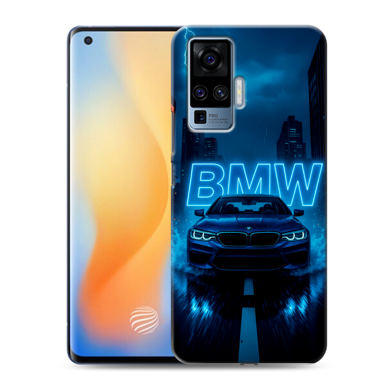 Силиконовый противоударный чехол на Vivo X50 Pro с принтом BMW БМВ Силиконовый противоударный чехол на Vivo X50 Pro с принтом BMW БМВ