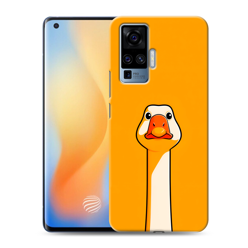 Пластиковый чехол на Vivo X50 Pro с принтом Смешная утка Пластиковый чехол на Vivo X50 Pro с принтом Смешная утка