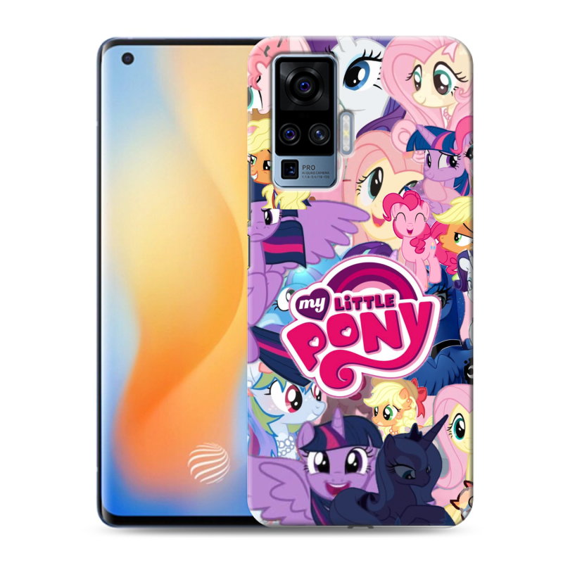 Пластиковый чехол на Vivo X50 Pro с принтом My little pony Дружба чудо Пластиковый чехол на Vivo X50 Pro с принтом My little pony Дружба чудо