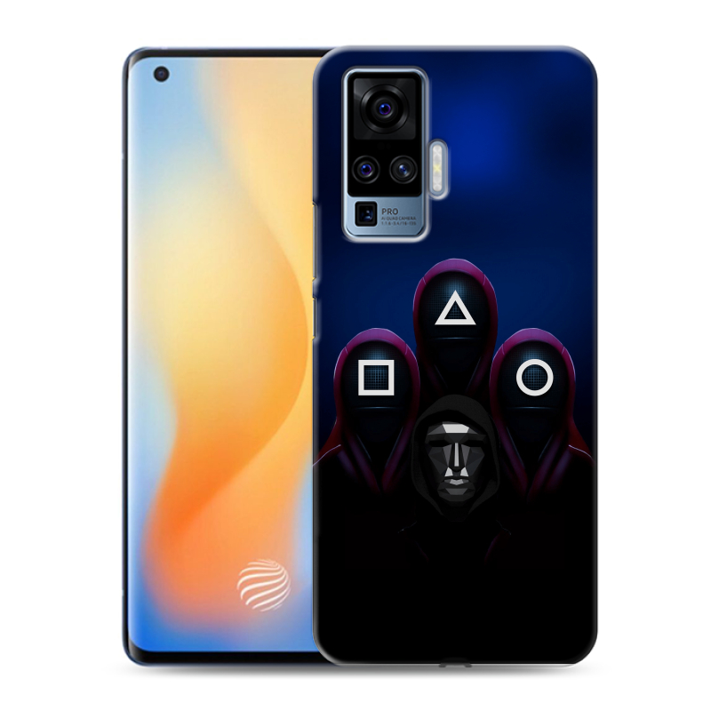 Силиконовый противоударный чехол на Vivo X50 Pro с принтом Игра Кальмара Силиконовый противоударный чехол на Vivo X50 Pro с принтом Игра Кальмара