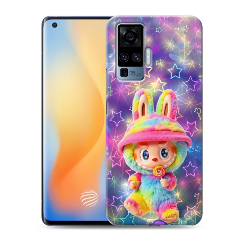Силиконовый чехол на Vivo X50 Pro с принтом Labubu Лабубу Силиконовый чехол на Vivo X50 Pro с принтом Labubu Лабубу