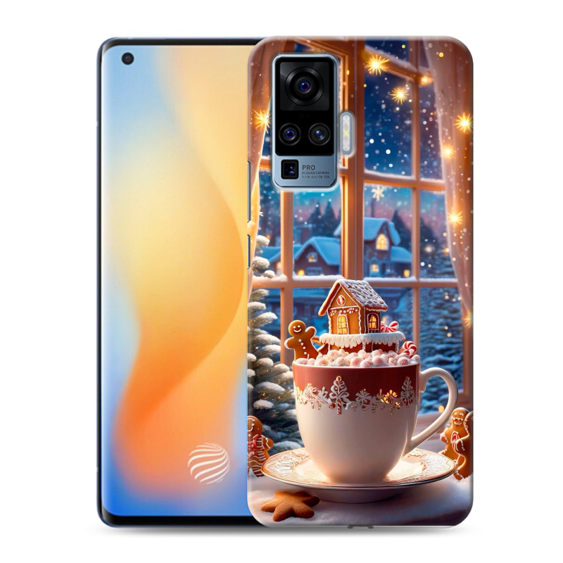 Силиконовый противоударный чехол на Vivo X50 Pro с принтом Новый год Силиконовый противоударный чехол на Vivo X50 Pro с принтом Новый год