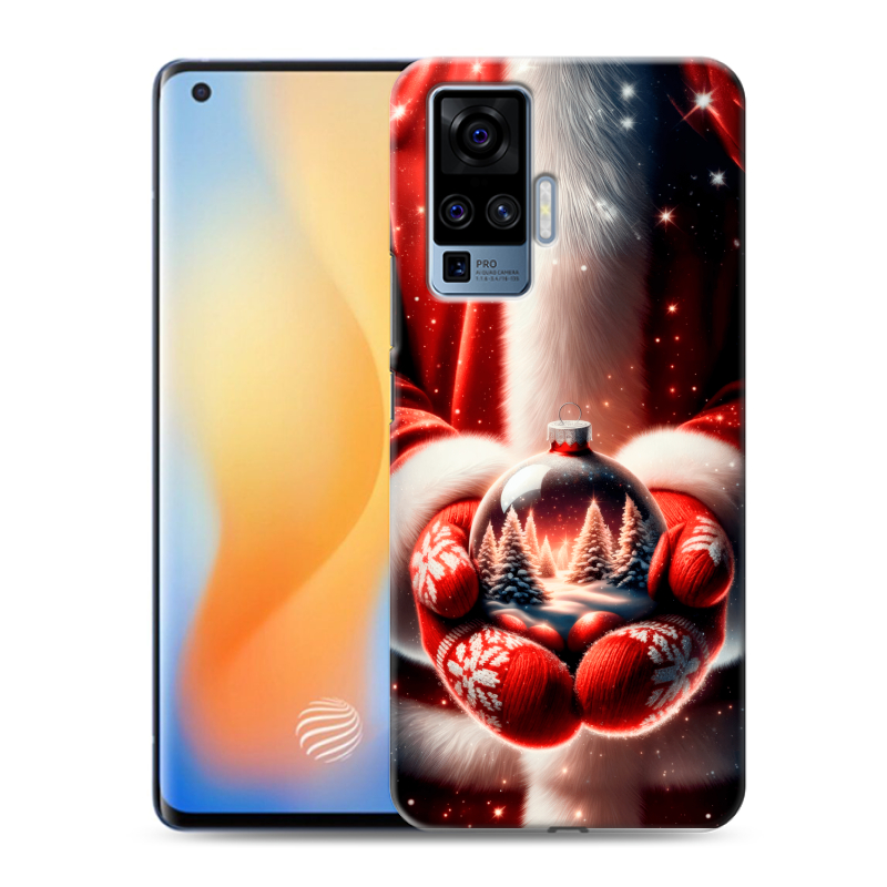 Силиконовый противоударный чехол на Vivo X50 Pro с принтом Новый год Силиконовый противоударный чехол на Vivo X50 Pro с принтом Новый год