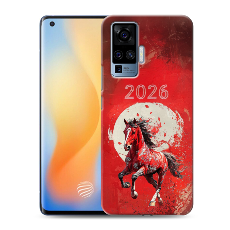 Силиконовый противоударный чехол на Vivo X50 Pro с принтом Новый год Силиконовый противоударный чехол на Vivo X50 Pro с принтом Новый год