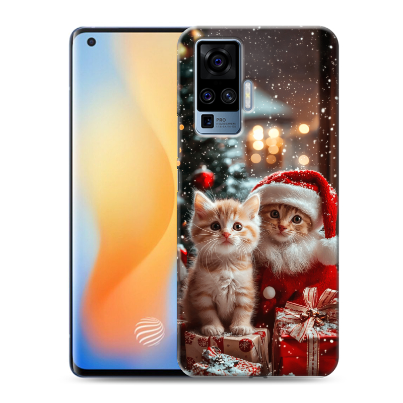 Силиконовый противоударный чехол на Vivo X50 Pro с принтом Новый год Силиконовый противоударный чехол на Vivo X50 Pro с принтом Новый год