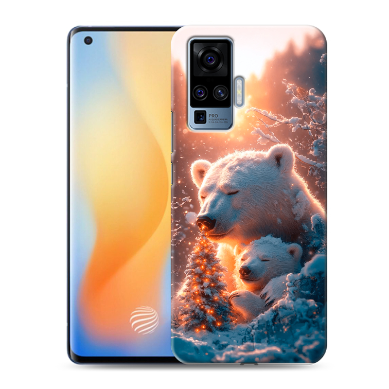 Силиконовый противоударный чехол на Vivo X50 Pro с принтом Новый год Силиконовый противоударный чехол на Vivo X50 Pro с принтом Новый год