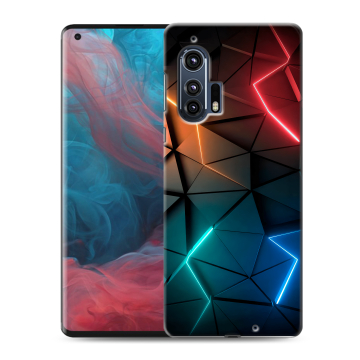 Силиконовый чехол на Motorola Edge Plus с принтом Абстракция неон Силиконовый чехол на Motorola Edge Plus с принтом Абстракция неон