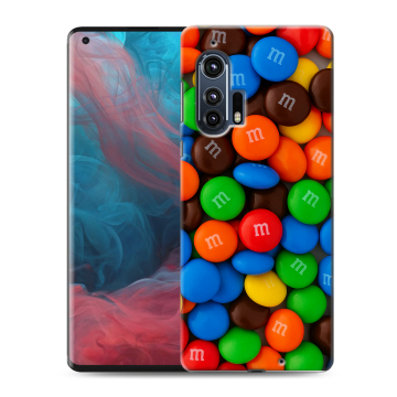 Силиконовый чехол на Motorola Edge Plus с принтом Конфеты