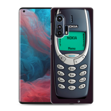 Силиконовый чехол на Motorola Edge Plus с принтом Старый телефон Силиконовый чехол на Motorola Edge Plus с принтом Старый телефон