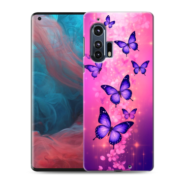 Силиконовый чехол на Motorola Edge Plus с принтом Бабочки