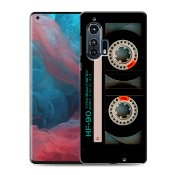 Силиконовый чехол на Motorola Edge Plus с принтом Кассета