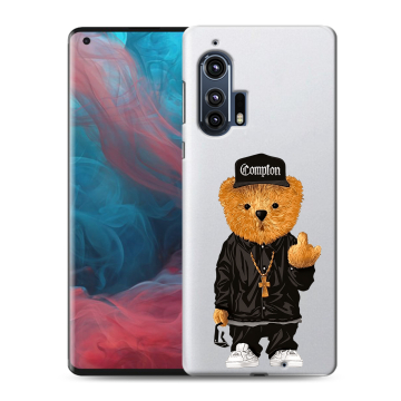 Силиконовый чехол на Motorola Edge Plus с принтом Мишка