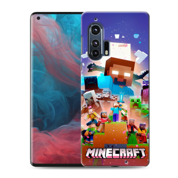 Силиконовый чехол на Motorola Edge Plus с принтом Майнкрафт Minecraft Силиконовый чехол на Motorola Edge Plus с принтом Майнкрафт Minecraft
