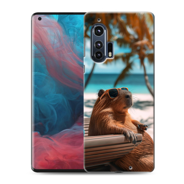 Силиконовый чехол на Motorola Edge Plus с принтом Капибара