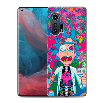 Силиконовый чехол на Motorola Edge Plus с принтом Рик и Морти Rick Morty