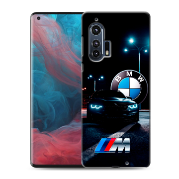 Силиконовый чехол на Motorola Edge Plus с принтом БМВ BMW Силиконовый чехол на Motorola Edge Plus с принтом БМВ BMW