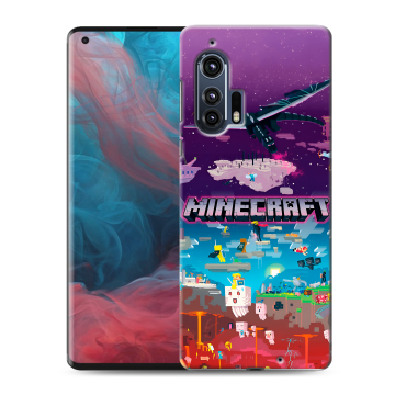Силиконовый чехол на Motorola Edge Plus с принтом Майнкрафт Minecraft
