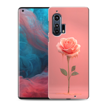 Силиконовый чехол на Motorola Edge Plus с принтом Розовая роза Силиконовый чехол на Motorola Edge Plus с принтом Розовая роза