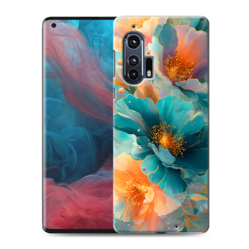 Силиконовый чехол на Motorola Edge Plus с принтом Цветы Силиконовый чехол на Motorola Edge Plus с принтом Цветы
