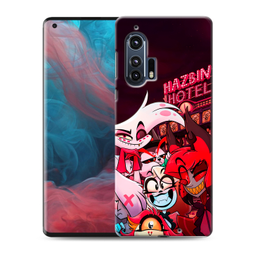 Силиконовый чехол на Motorola Edge Plus с принтом Hazbin Hotel Отель Хазбин