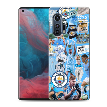 Силиконовый чехол на Motorola Edge Plus с принтом Man City Манчестер Сити Силиконовый чехол на Motorola Edge Plus с принтом Man City Манчестер Сити