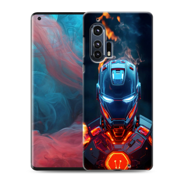 Силиконовый чехол на Motorola Edge Plus с принтом IronMan Железный человек