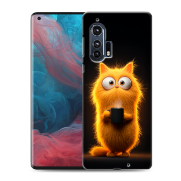 Силиконовый чехол на Motorola Edge Plus с принтом Смешной кот