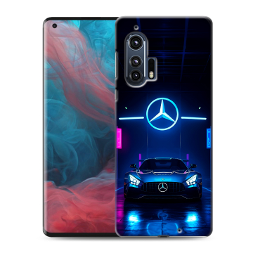 Силиконовый чехол на Motorola Edge Plus с принтом Mercedes Мерседес