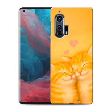Силиконовый чехол на Motorola Edge Plus с принтом Милые котята