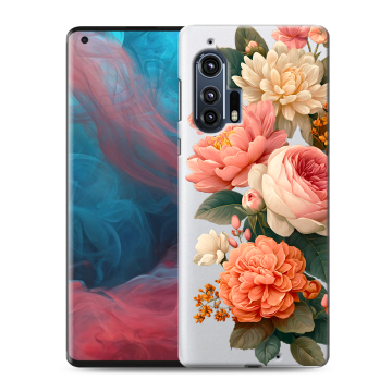 Силиконовый чехол на Motorola Edge Plus с принтом цветы Силиконовый чехол на Motorola Edge Plus с принтом цветы