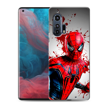 Силиконовый чехол на Motorola Edge Plus с принтом Spiderman Человек паук