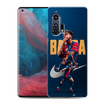 Силиконовый чехол на Motorola Edge Plus с принтом Барселона Barca Yamal 