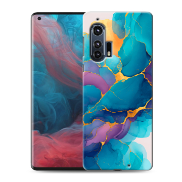 Силиконовый чехол на Motorola Edge Plus с принтом Мрамор блестки Силиконовый чехол на Motorola Edge Plus с принтом Мрамор блестки