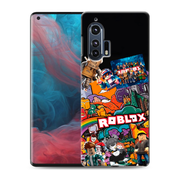 Силиконовый чехол на Motorola Edge Plus с принтом Roblox Роблокс