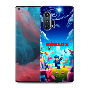 Силиконовый чехол на Motorola Edge Plus с принтом Roblox Роблокс