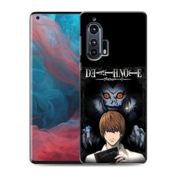 Силиконовый чехол на Motorola Edge Plus с принтом Death note Тетрадь смерти Силиконовый чехол на Motorola Edge Plus с принтом Death note Тетрадь смерти