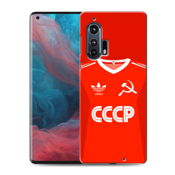 Силиконовый чехол на Motorola Edge Plus с принтом Флаг Герб СССР Силиконовый чехол на Motorola Edge Plus с принтом Флаг Герб СССР