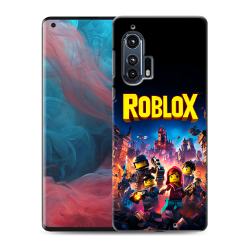 Силиконовый чехол на Motorola Edge Plus с принтом Roblox Роблокс