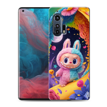 Силиконовый чехол на Motorola Edge Plus с принтом Labubu Лабубу