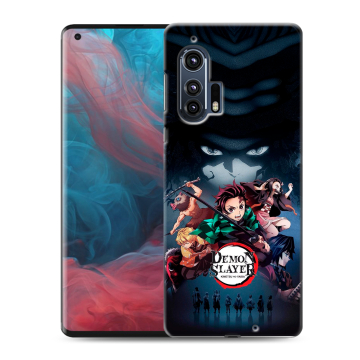 Силиконовый чехол на Motorola Edge Plus с принтом Demon Slayer Клинок рассекающий демонов
