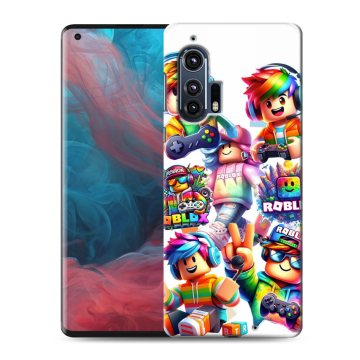Силиконовый чехол на Motorola Edge Plus с принтом Roblox Роблокс