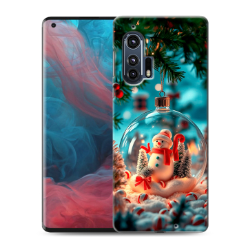 Силиконовый чехол на Motorola Edge Plus с принтом Новый год Силиконовый чехол на Motorola Edge Plus с принтом Новый год